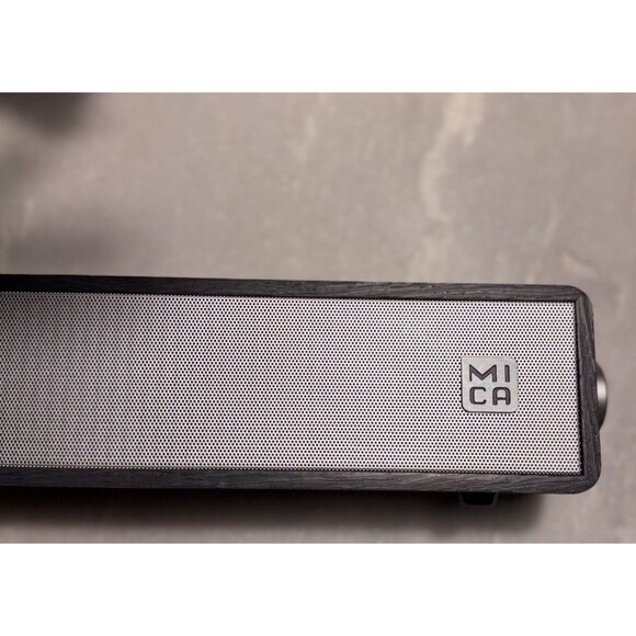 MICA Computer Speakers, Wired Computer Sound Bar, Wooden Mini Soundbar Working - Picture 3 of 11